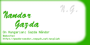 nandor gazda business card