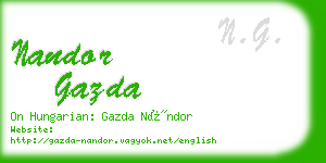 nandor gazda business card